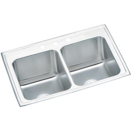 Elkay Kitchen Sink, Top Mount, Stainless steel Finish DLR3322103
